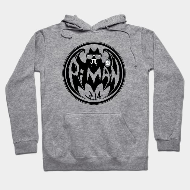 Pi Man Vampire Bat Logo Hoodie by Mudge